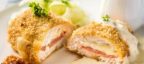 دستور پخت و طرز تهیه چیکن کوردن بلو با ژامبون و پنیر پیتزا غذای مخصوص آمریکایی